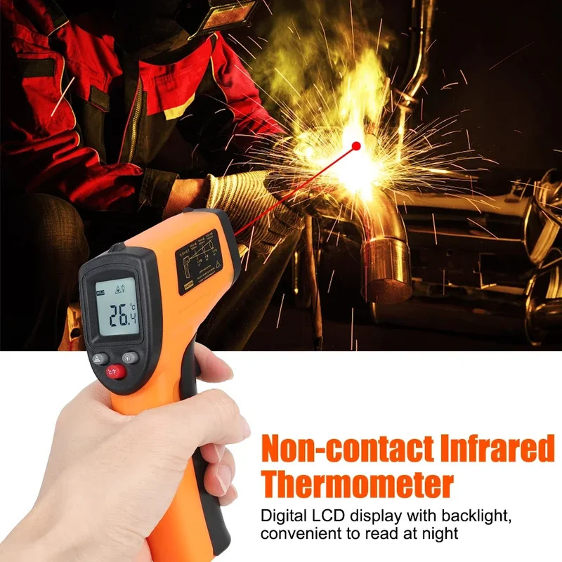 Industrial Laser Temperature Sensor - -50~380°C Industrial Infrared Pyrometer Non Contact