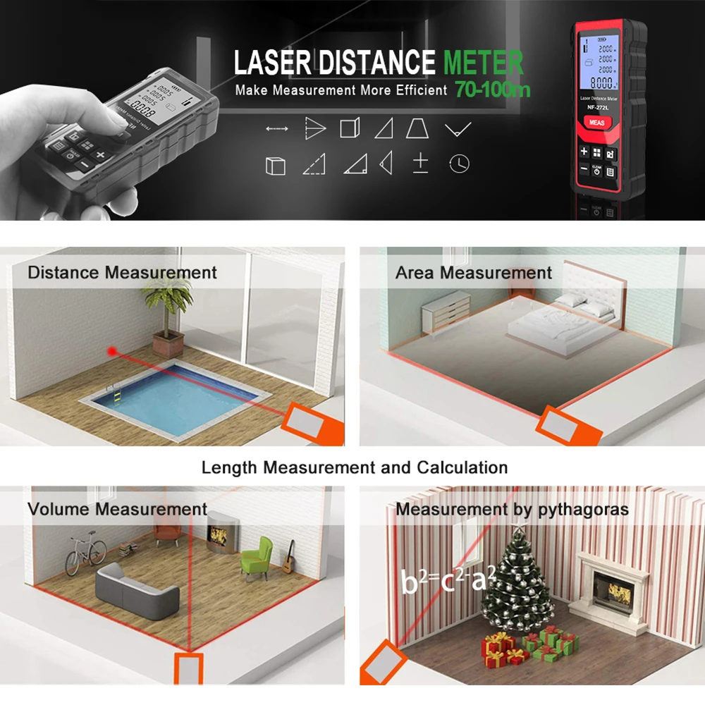 Noyafa NF-271 Laser Distance M - Industrial Laser Rangefinder ulasan dan harga