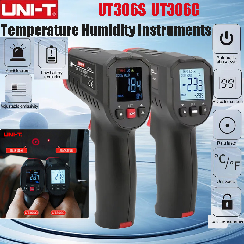 UNI-T UT306S UT306C Digital Th - Industrial Laser Temperature Sensor ulasan dan harga