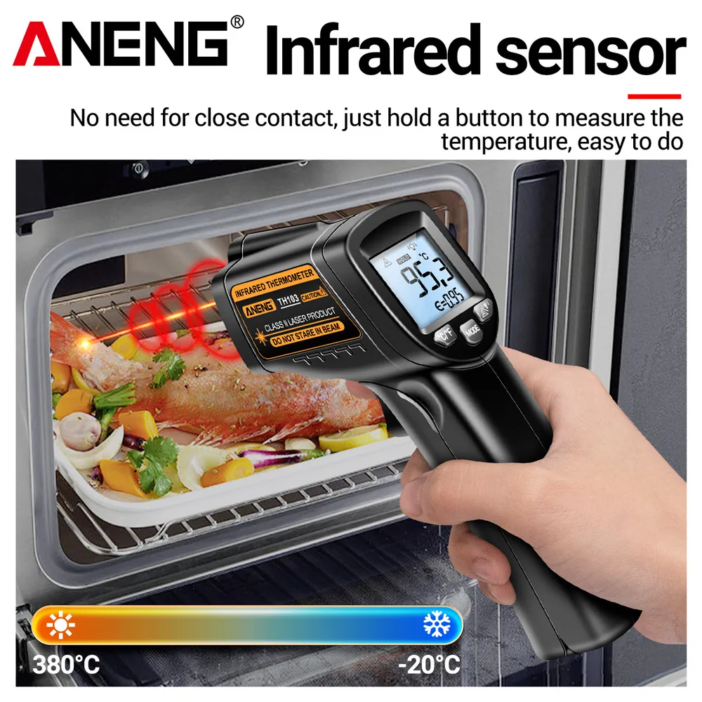 Infrared Laser Temperature Gun - Industrial Laser Temperature Sensor ulasan dan harga