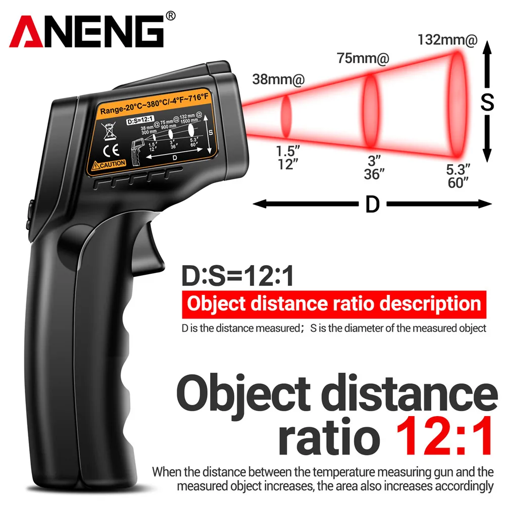 Infrared Laser Temperature Gun - Industrial Laser Temperature Sensor ulasan dan harga
