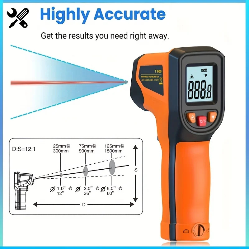 -50~600°C Digital Infrared The - Industrial Laser Temperature Sensor ulasan dan harga