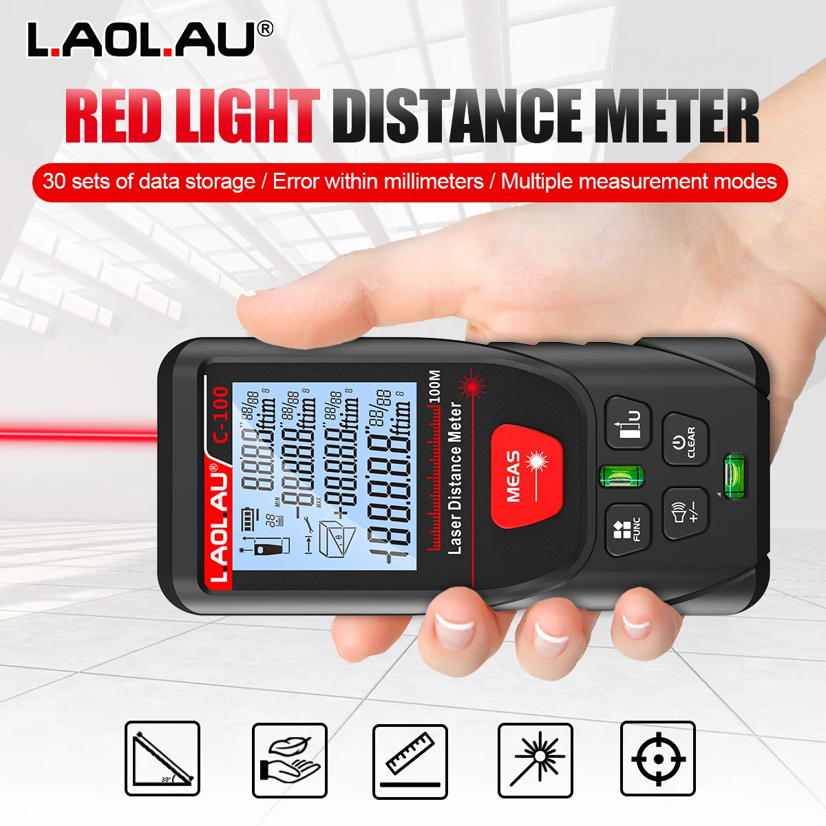 LAOLAU Digital Laser Range Fin - Industrial Laser Rangefinder ulasan dan harga