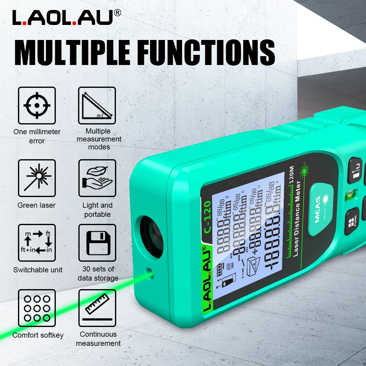 LAOLAU Digital Laser Range Fin - Industrial Laser Rangefinder ulasan dan harga
