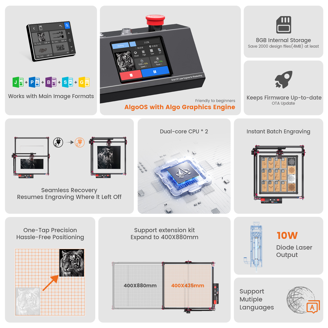 AlgoLaser DIY KIT MK2 10W Lase - Laser Engraving Software ulasan dan harga