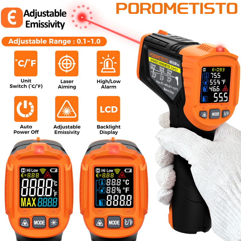 -50~380C Infrared Thermometer  - Industrial Laser Temperature Sensor ulasan dan harga