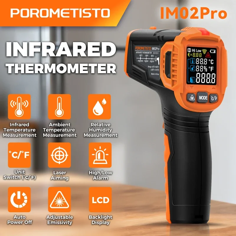-50~380C Infrared Thermometer  - Industrial Laser Temperature Sensor ulasan dan harga