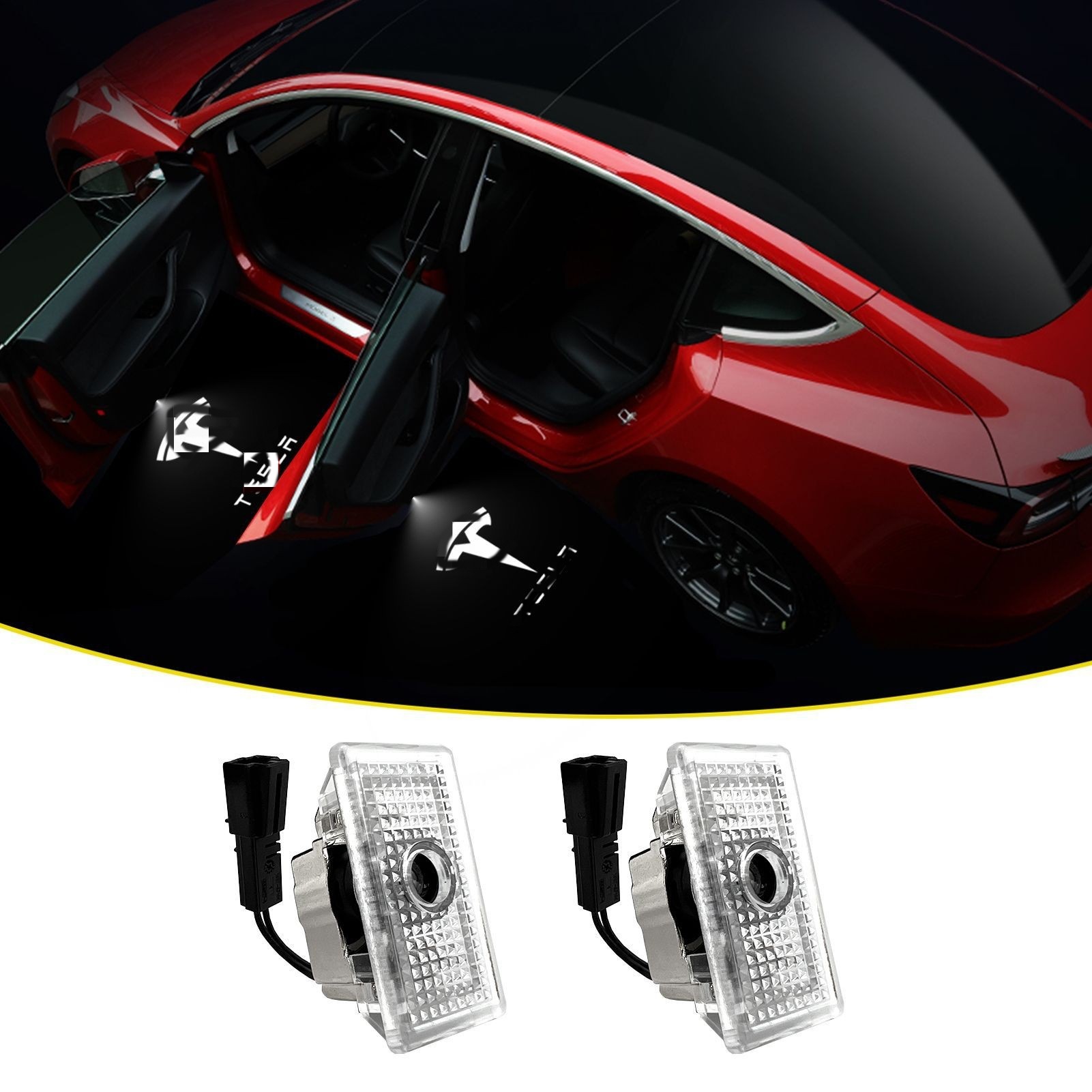 2/4pcs Car Door LED Logo Proje - Industrial Laser Projection ulasan dan harga