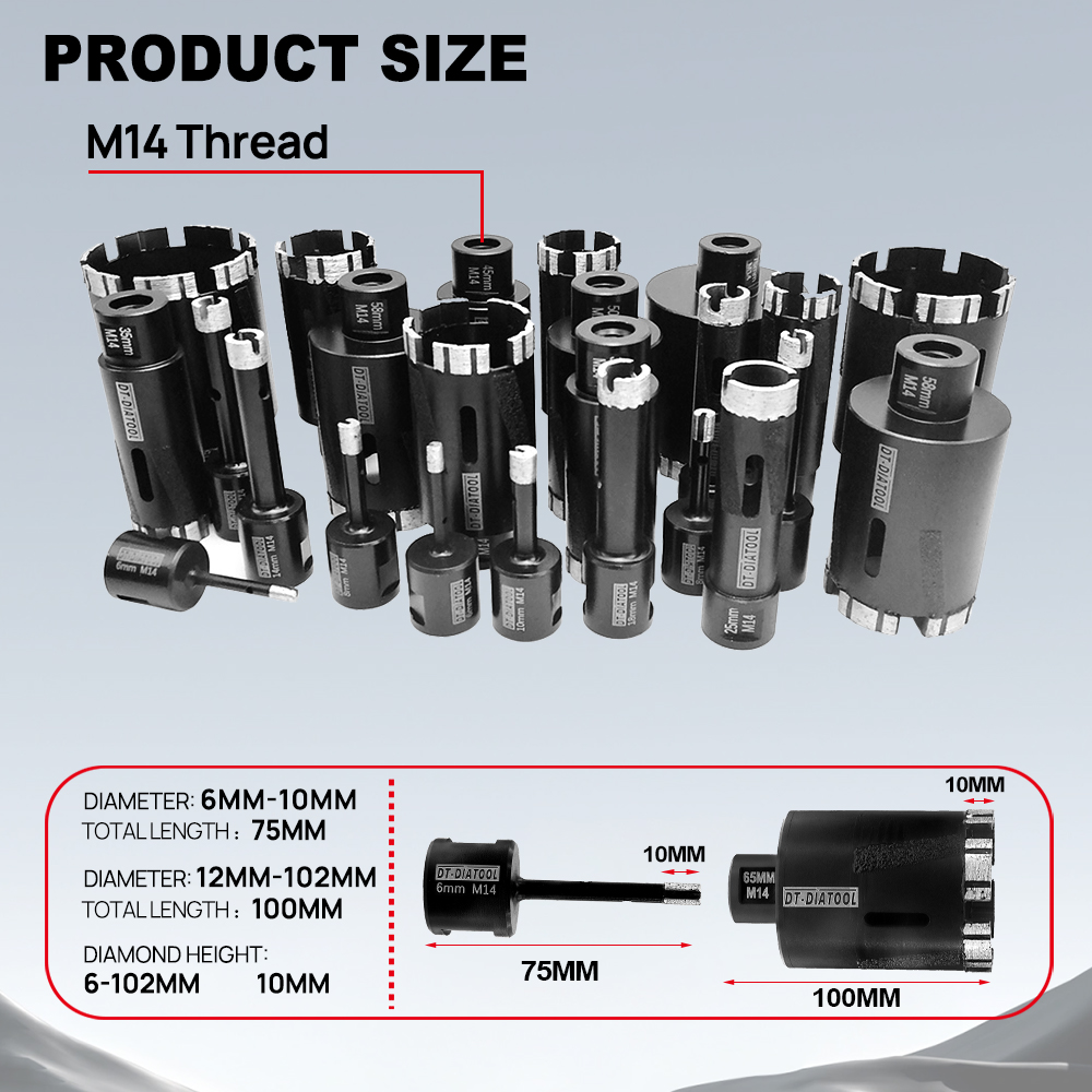 DT-DIATOOL 1pc M14 Thread Lase - Industrial Laser Drill ulasan dan harga